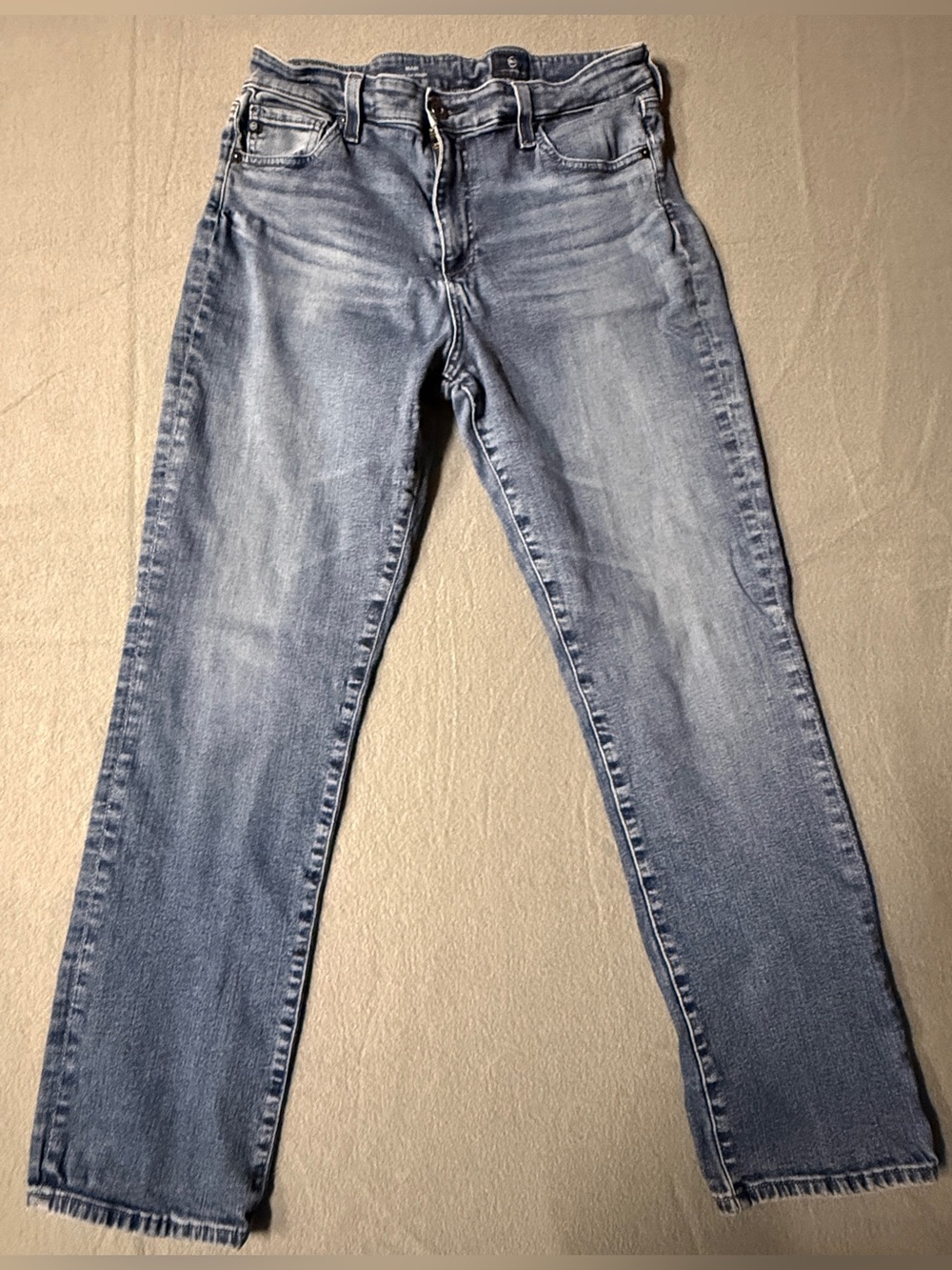 AG Adriano Goldschmied MARI High-Rise Straight Light Blue Denim